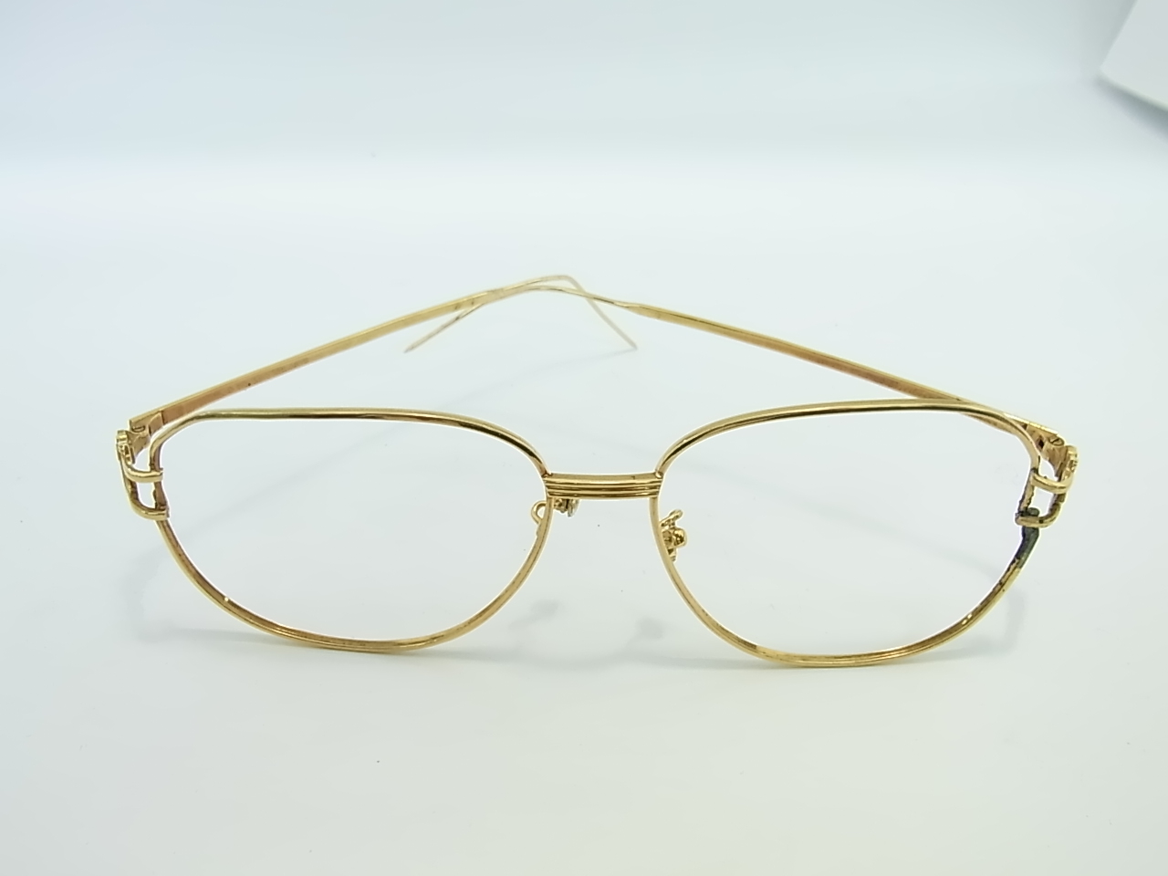 K14wg メガネ ジュエリー眼鏡　高価トリリアントカット天然ダイヤ k18サングラス/メガネ